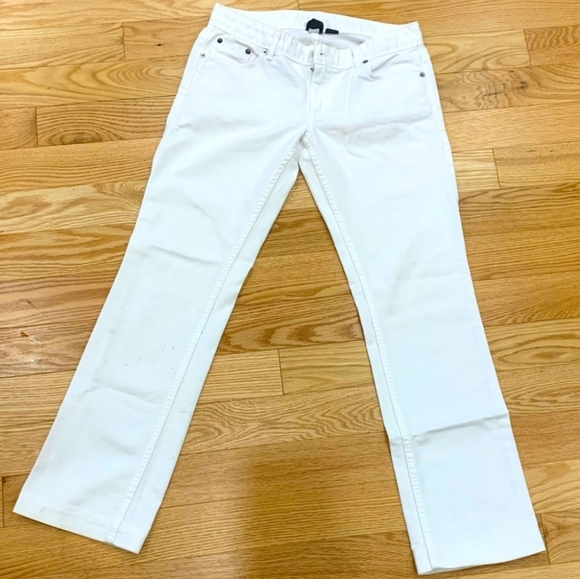 👖 Armani Exchange Designer White Jeans w/ Silver Wings - Picture 2 of 7